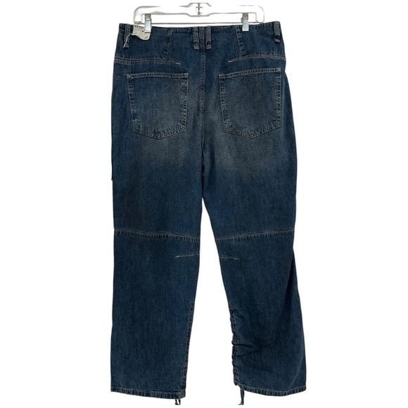 NEW Free People OASIS DENIM CROP Size 29 Dark Wash Jeans Barrel - Picture 3 of 10